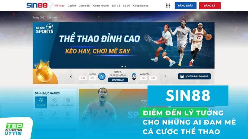 Sin88 13 Sin88 là điểm đến lý tưởng cho những ai đam mê cá cược thể thao