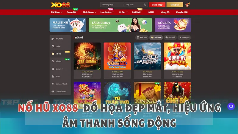 Các tựa game được thiết kế với đồ họa đẹp mắt, hiệu ứng âm thanh sống động, tạo nên một không gian giải trí chân thực và cuốn hút.