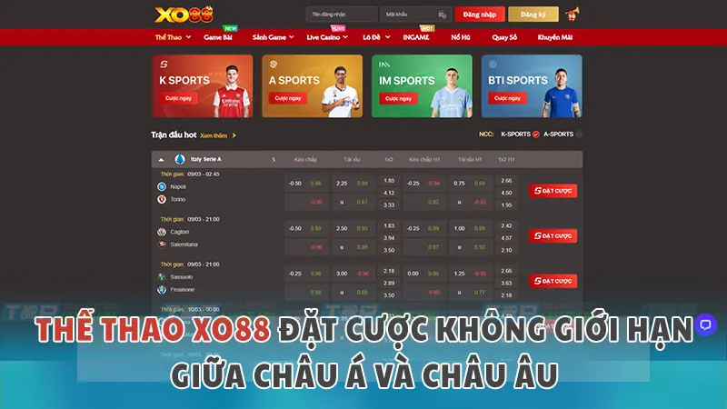 Tại XO88, cá cược thể thao, và đặc biệt là bóng đá, được nâng lên một tầm cao mới