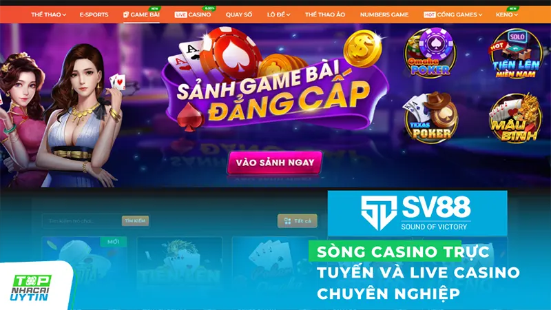 SV88 còn là nền tảng lý tưởng để người chơi thử nghiệm và phát triển kỹ năng cá cược với game bài đổi thưởng của mình