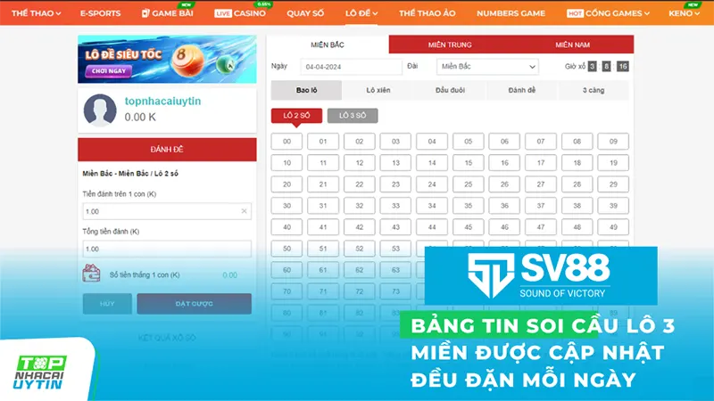 bảng tin soi cầu lô 3 miền được cập nhật đều đặn mỗi ngày với độ chính xác 100%