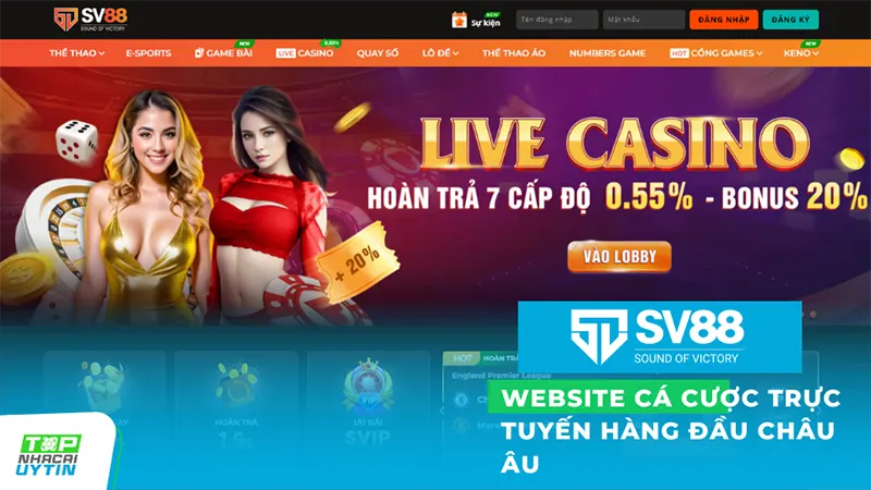 SV88 là một trong những nhà cái trực tuyến với nhiều năm hoạt động và nhiều uy tín có nguồn gốc từ châu Âu