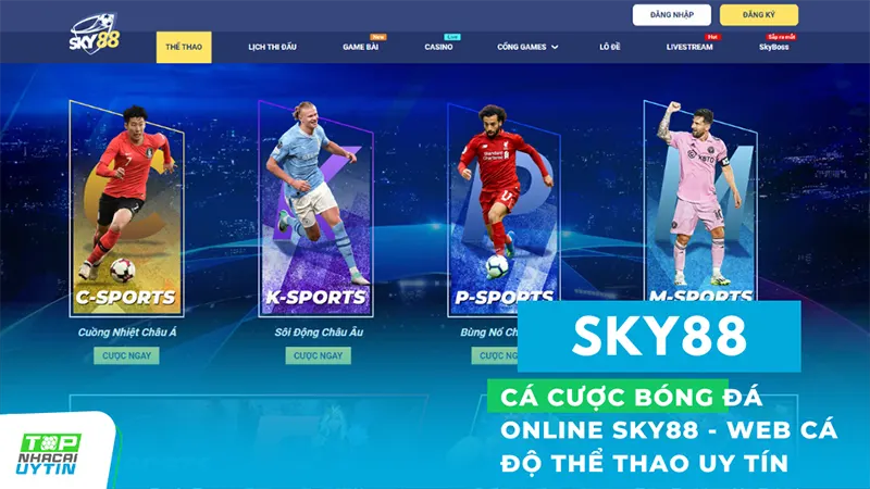 Sky88 vốn được định hướng như là một nhà cái cá cược bóng đá với uy tín hàng đầu, đưa đến cho bạn một loạt các trận đấu đỉnh cao được cập nhật mỗi ngày