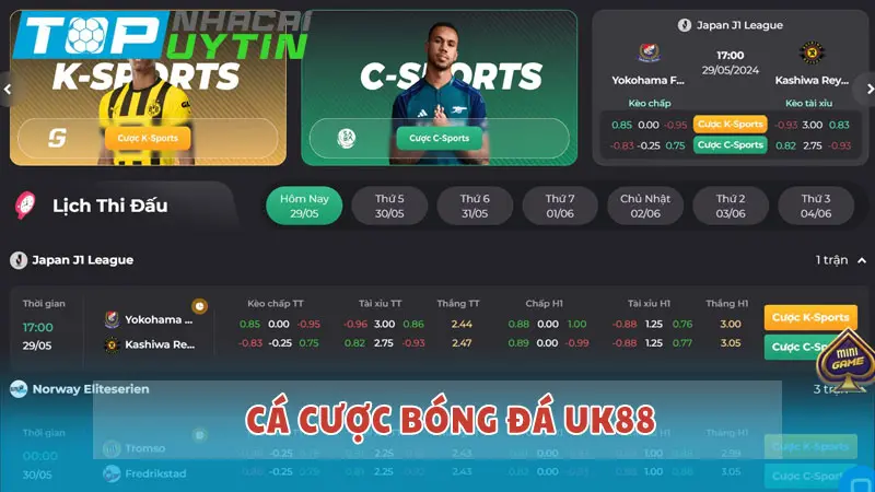 Cá cược bóng đá UK88: Trải nghiệm cược đỉnh cao từ châu Âu