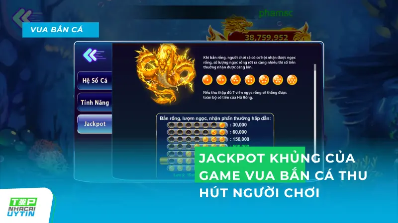 Cơ chế thưởng ingame Vua Bắn Cá